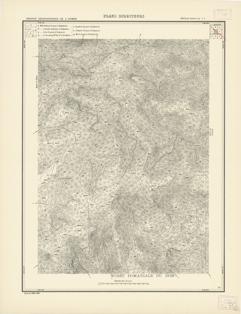 (N:20844) PLANS DIRECTEURS - FEUILLE XXXIV 45 7d (B0017325) Carte e stampe antiche: riproduzione a colori su carta (formato A1)