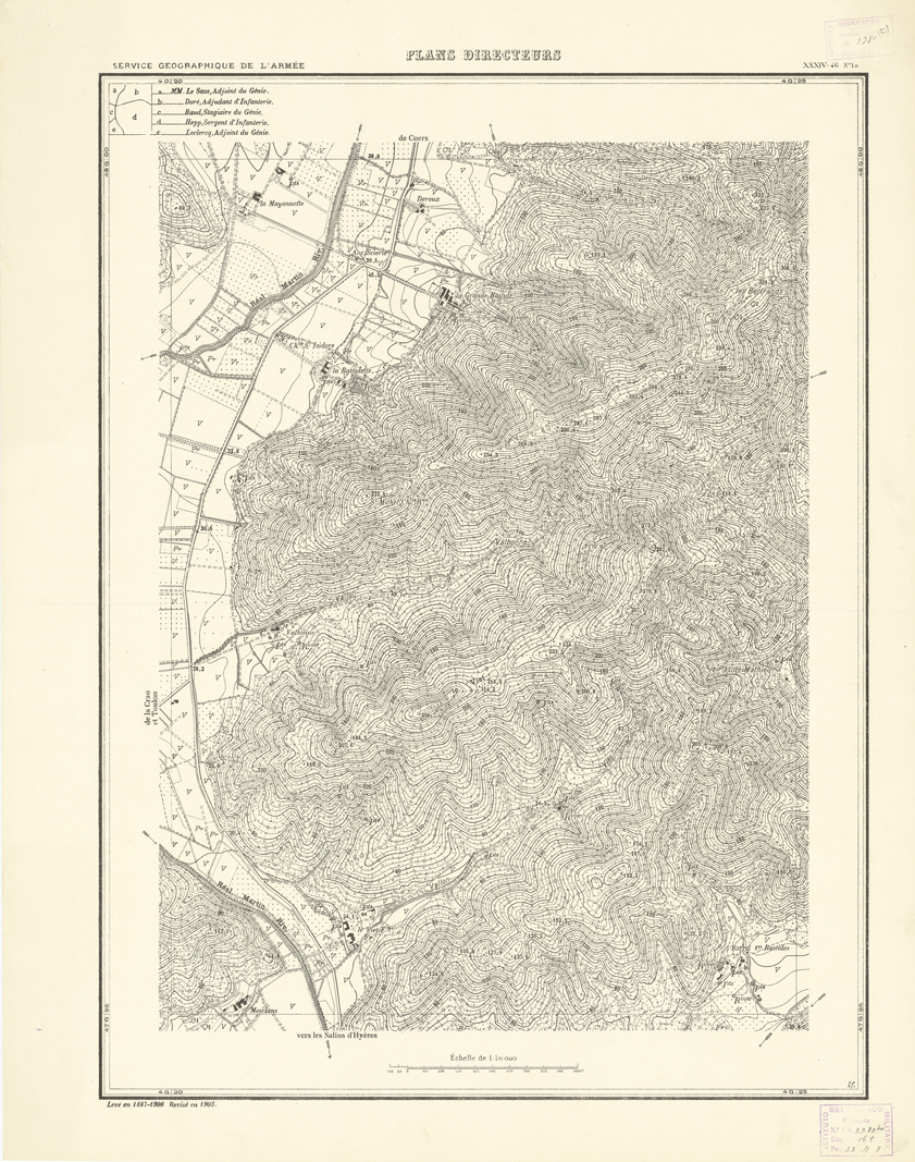 (N:20847) PLANS DIRECTEURS - XXXIV 46 N1a (B0017328) Carte e stampe antiche: riproduzione a colori su carta (formato A1)