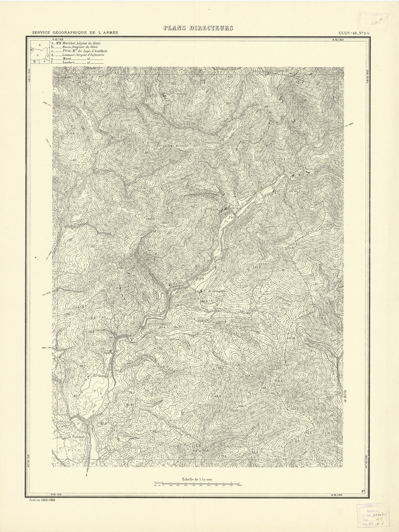 (N:20851) PLANS DIRECTEURS - XXXIV 46 N 2b (B0017332) Carte e stampe antiche: riproduzione a colori su carta (formato A1)
