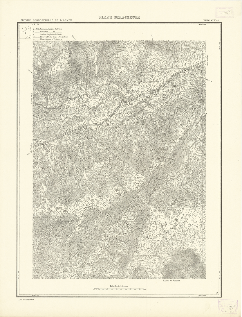 (N:20855) PLANS DIRECTEURS - XXXIV 46 N3b (B0017336) Carte e stampe antiche: riproduzione a colori su carta (formato A1)