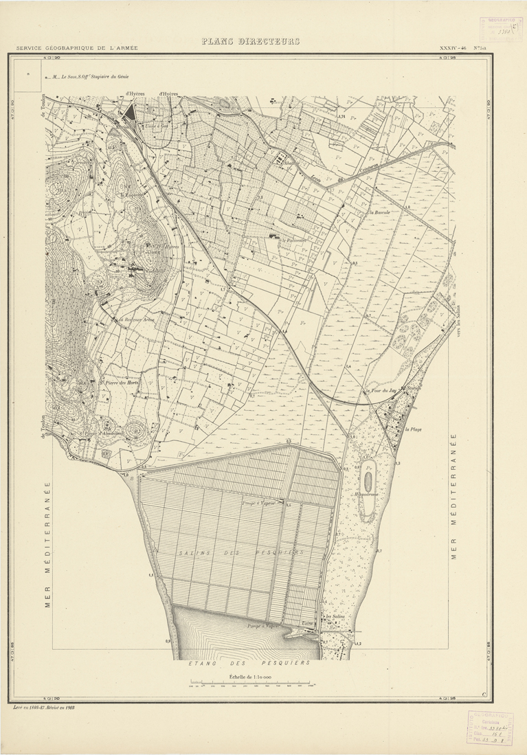 (N:20861) PLANS DIRECTEURS - XXXIV 46 N5a (B0017342) Carte e stampe antiche: riproduzione a colori su carta (formato A1)