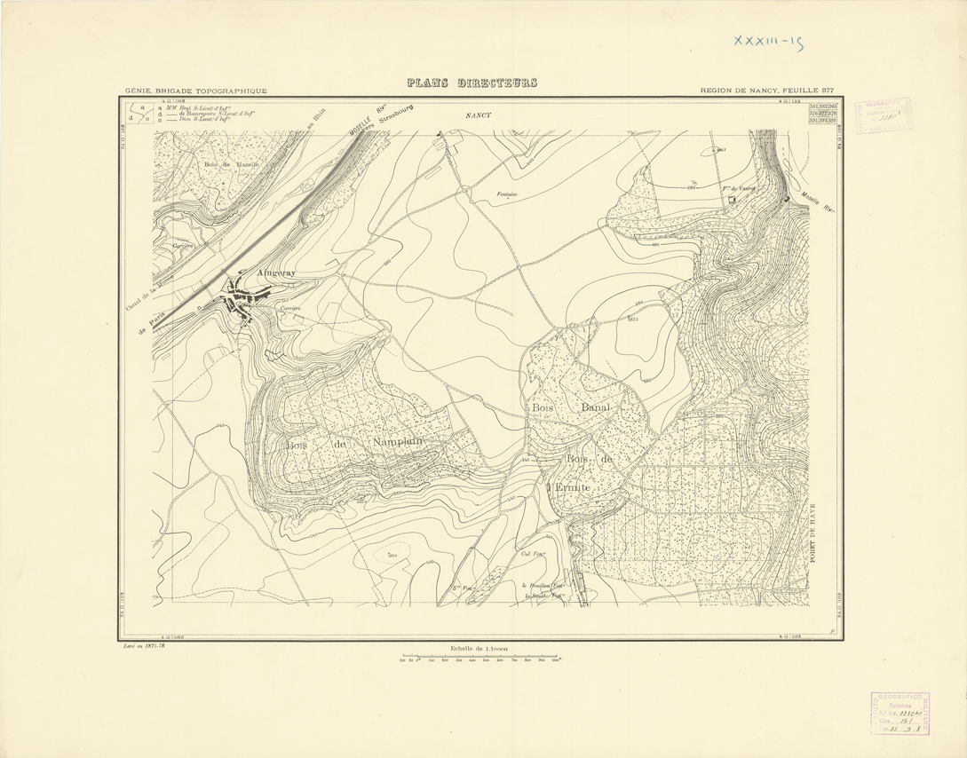 (N:20870) PLANS DIRECTEURS - REGION DE NANCY FEUILLE 377 (B0017351) Carte e stampe antiche: riproduzione a colori su carta (formato A1)