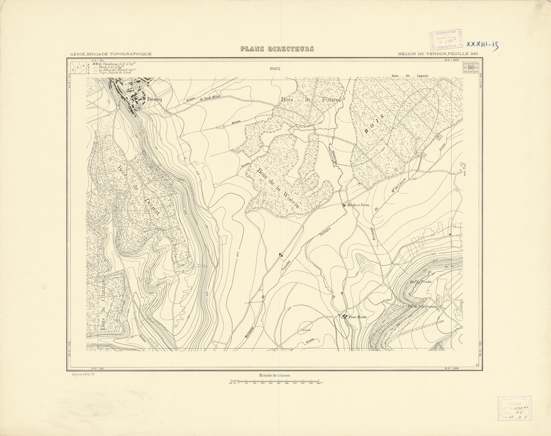 (N:20872) PLANS DIRECTEURS - REGION DE VERDUN FEUILLE 388 (B0017353) Carte e stampe antiche: riproduzione a colori su carta (formato A1)