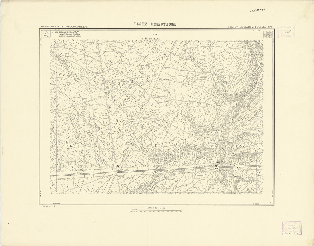 (N:20877) PLANS DIRECTEURS - REGION DE NANCY FEUILLE 393 (B0017358) Carte e stampe antiche: riproduzione a colori su carta (formato A1)