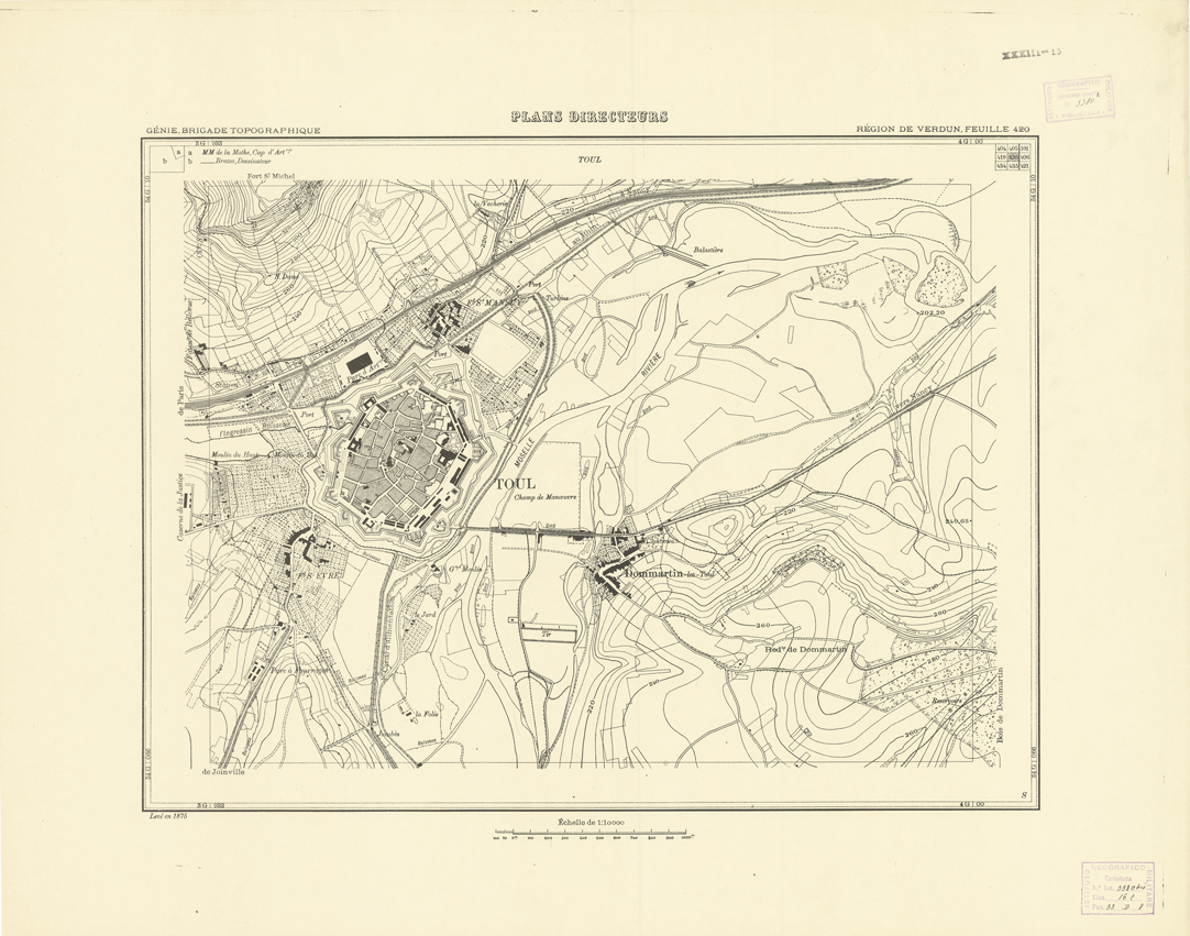 (N:20886) PLANS DIRECTEURS - REGION DE VERDUN FEUILLE 420 (B0017367) Carte e stampe antiche: riproduzione a colori su carta (formato A1)