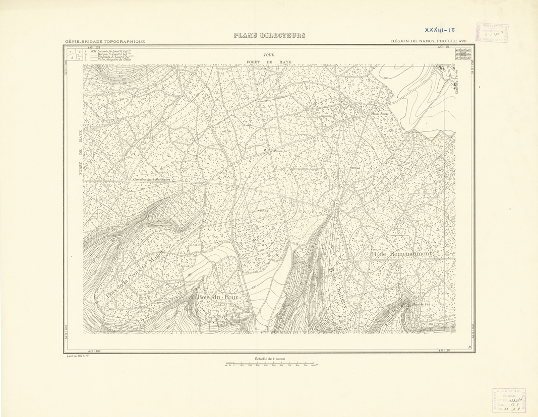 (N:20889) PLANS DIRECTEURS - REGION DE NANCY FEUILLE 423 (B0017370) Carte e stampe antiche: riproduzione a colori su carta (formato A1)