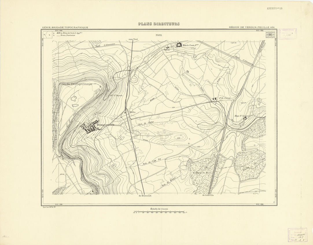 (N:20891) PLANS DIRECTEURS - REGION DE VERDUN FEUILLE 434 (B0017372) Carte e stampe antiche: riproduzione a colori su carta (formato A1)