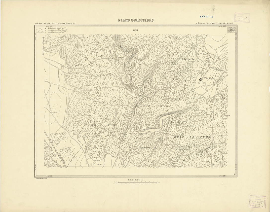 (N:20893) PLANS DIRECTEURS - REGION DE NANCY FEUILLE 436 (B0017374) Carte e stampe antiche: riproduzione a colori su carta (formato A1)