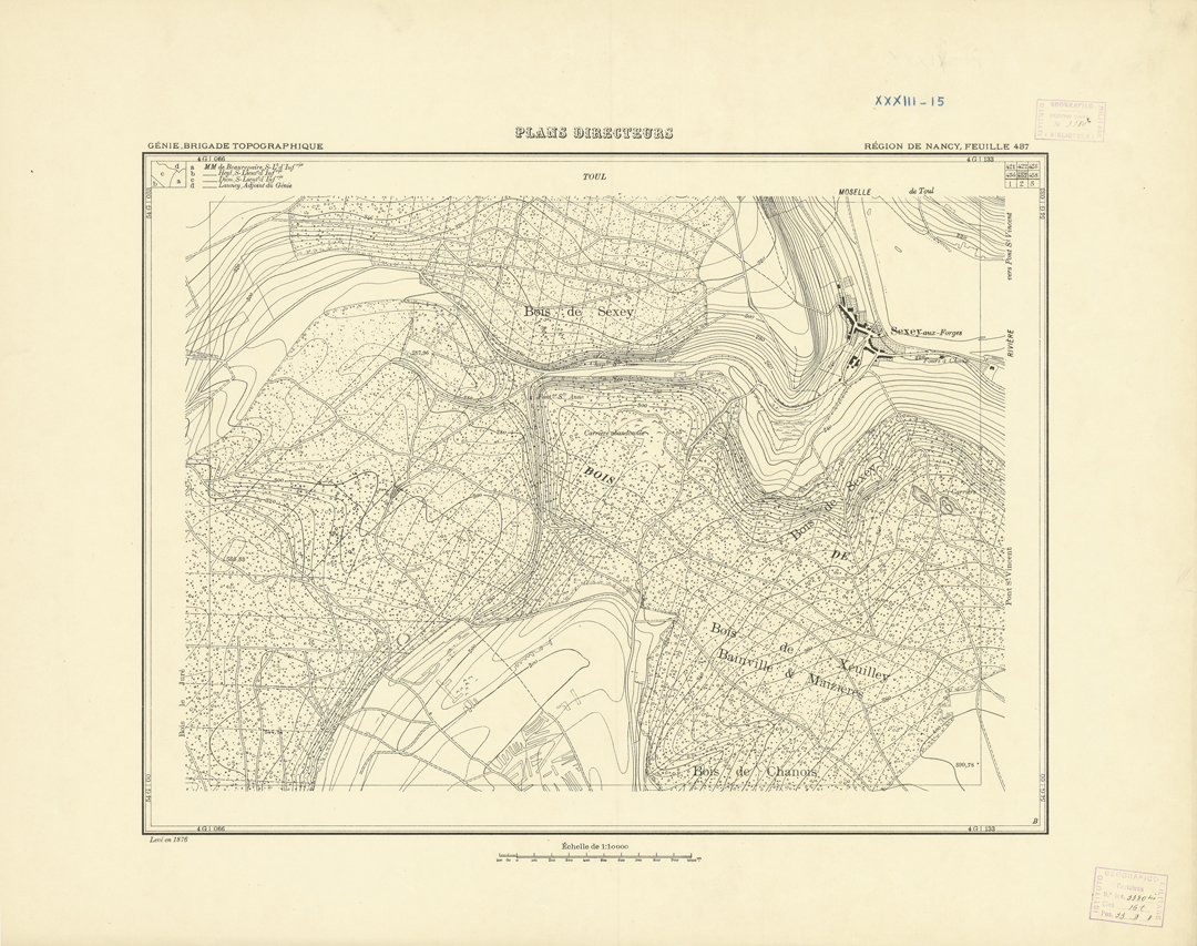 (N:20894) PLANS DIRECTEURS - REGION DE NANCY FEUILLE 437 (B0017375) Carte e stampe antiche: riproduzione a colori su carta (formato A1)