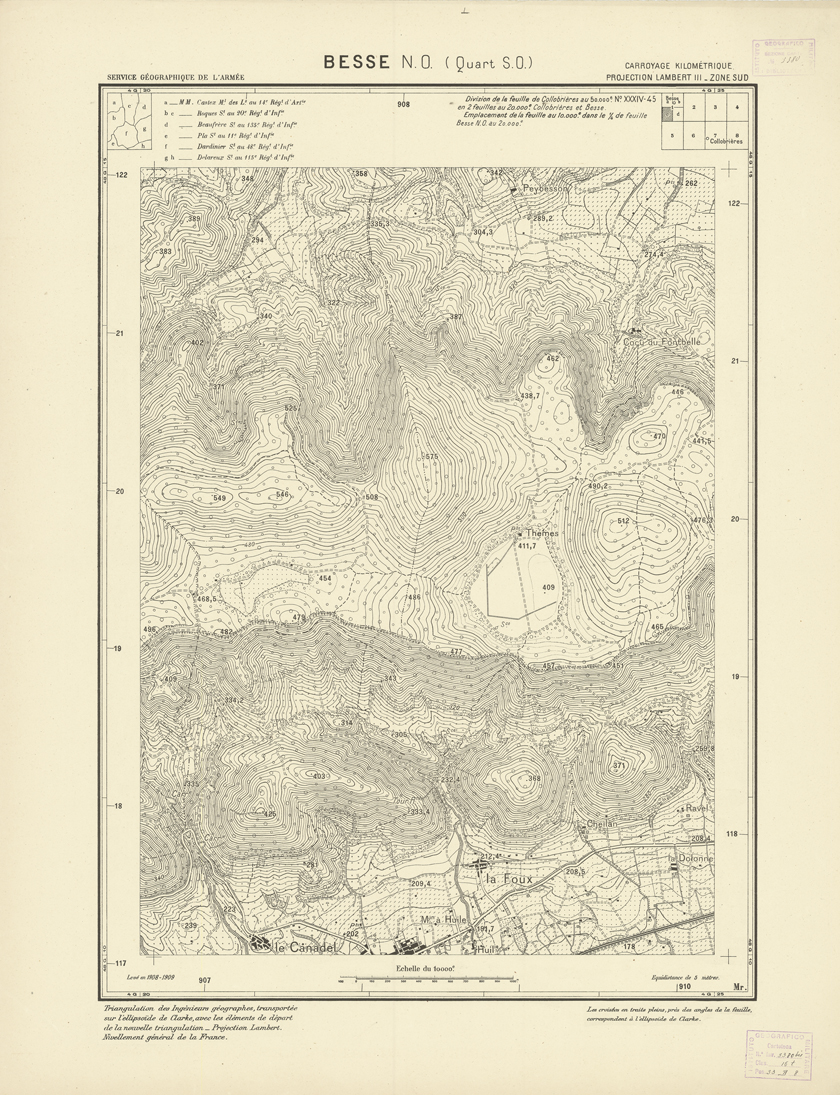 (N:20901) PLANS DIRECTEURS - BESSE N.O. 1c (B0017382) Carte e stampe antiche: riproduzione a colori su carta (formato A1)