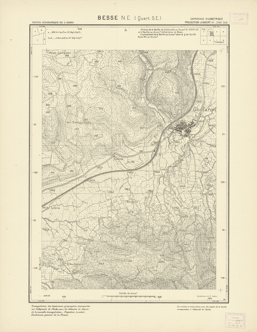 (N:20906) PLANS DIRECTEURS - BESSE N.E. 2d (B0017387) Carte e stampe antiche: riproduzione a colori su carta (formato A1)