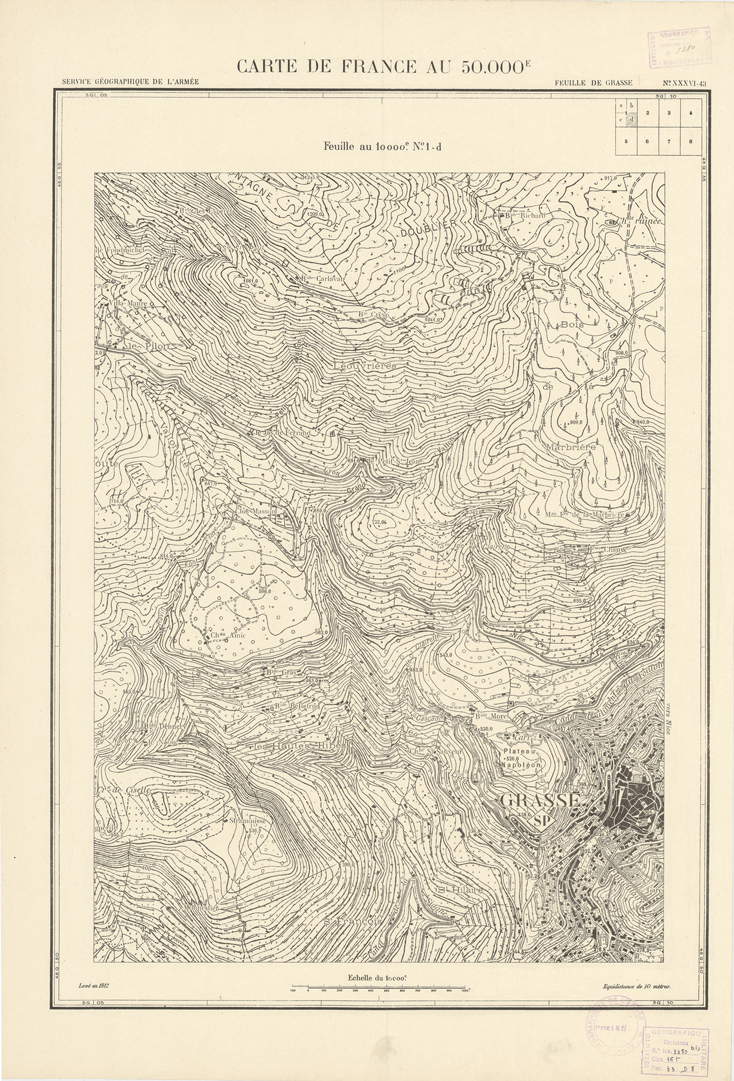 (N:20930) PLANS DIRECTEURS - FEUILLE XXXVI 43 N1d (B0017411) Carte e stampe antiche: riproduzione a colori su carta (formato A1)