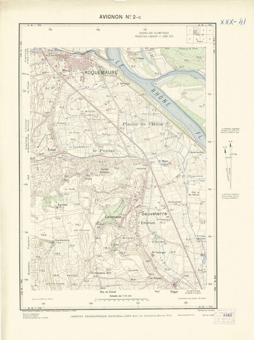 (N:21100) PLANS DIRECTEURS - AVIGNON XXX 41 N2c (B0017580) Carte e stampe antiche: riproduzione a colori su carta (formato A1)