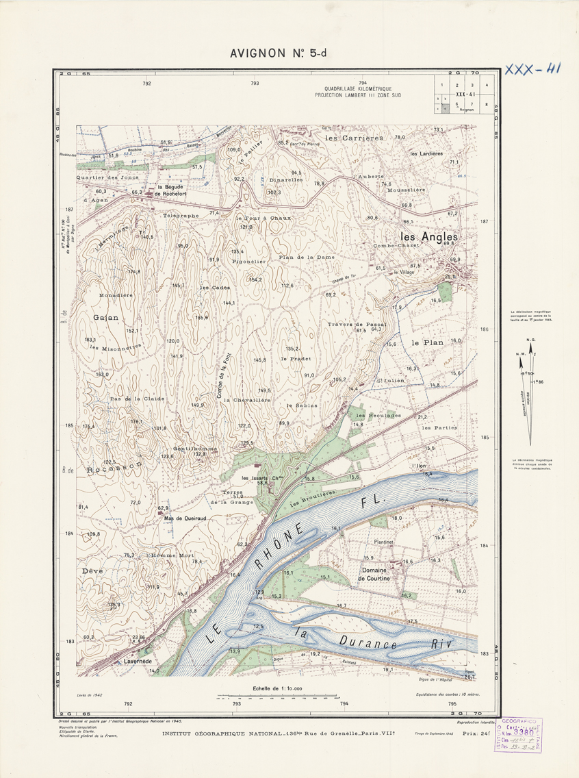 (N:21104) PLANS DIRECTEURS - AVIGNON XXX 41 N5d (B0017584) Carte e stampe antiche: riproduzione a colori su carta (formato A1)
