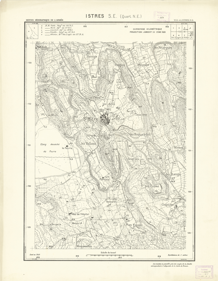 (N:21105) PLANS DIRECTEURS - ISTRES S.E.
 (B0017585) Carte e stampe antiche: riproduzione a colori su carta (formato A1)