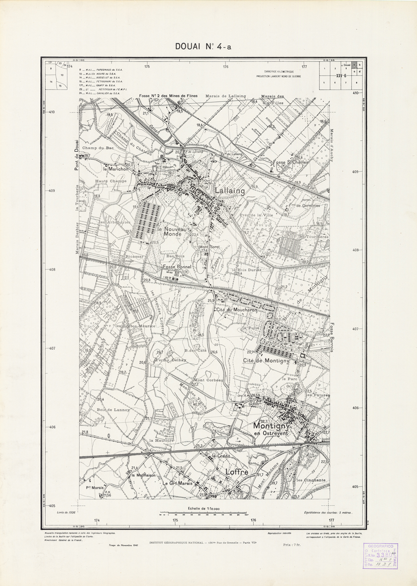 (N:21116) PLANS DIRECTEURS - DOUAI N4a (B0017596) Carte e stampe antiche: riproduzione a colori su carta (formato A1)