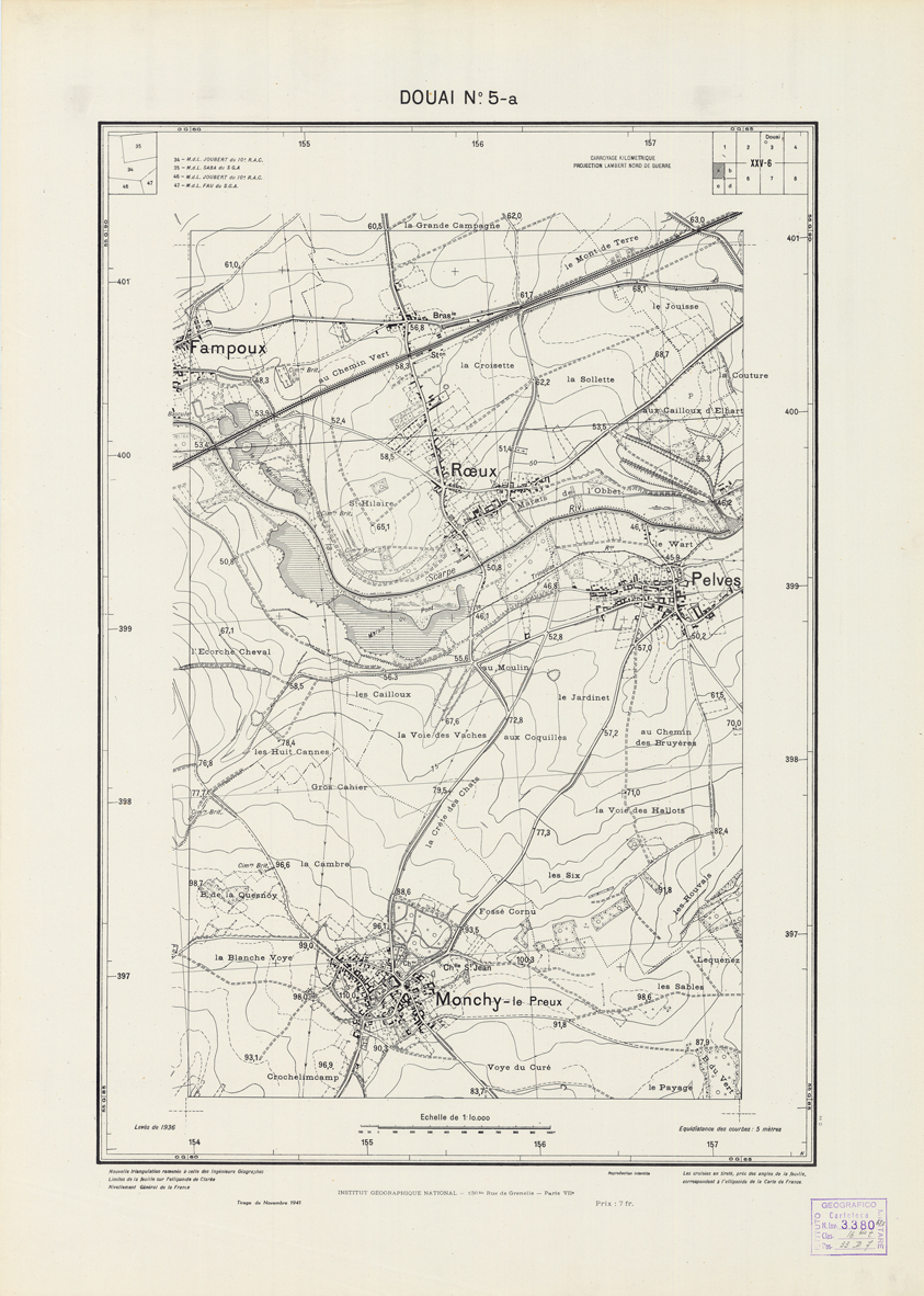 (N:21120) PLANS DIRECTEURS - DOUAI N5a (B0017600) Carte e stampe antiche: riproduzione a colori su carta (formato A1)