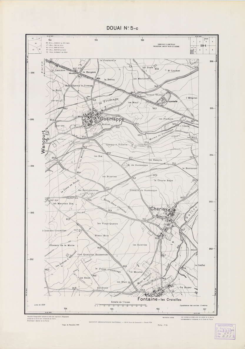 (N:21122) PLANS DIRECTEURS - DOUAI N5c (B0017602) Carte e stampe antiche: riproduzione a colori su carta (formato A1)