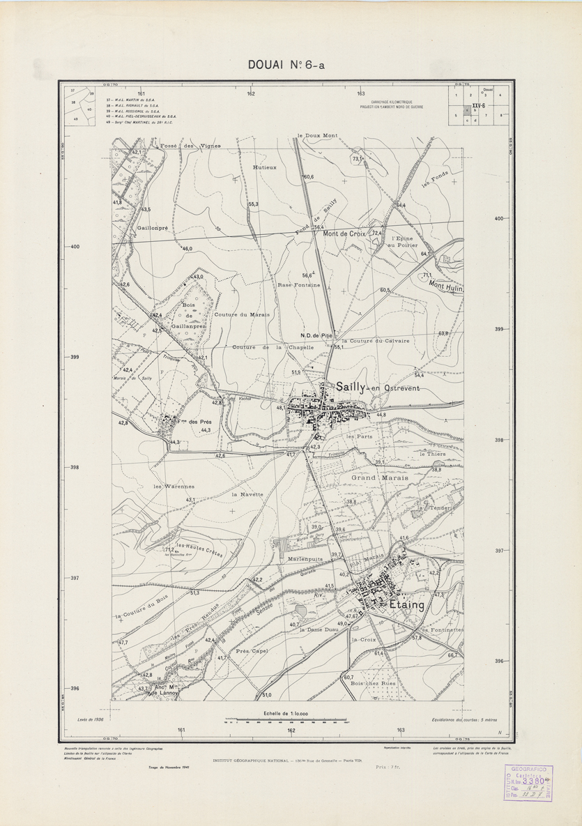 (N:21124) PLANS DIRECTEURS - DOUAI N6a (B0017604) Carte e stampe antiche: riproduzione a colori su carta (formato A1)
