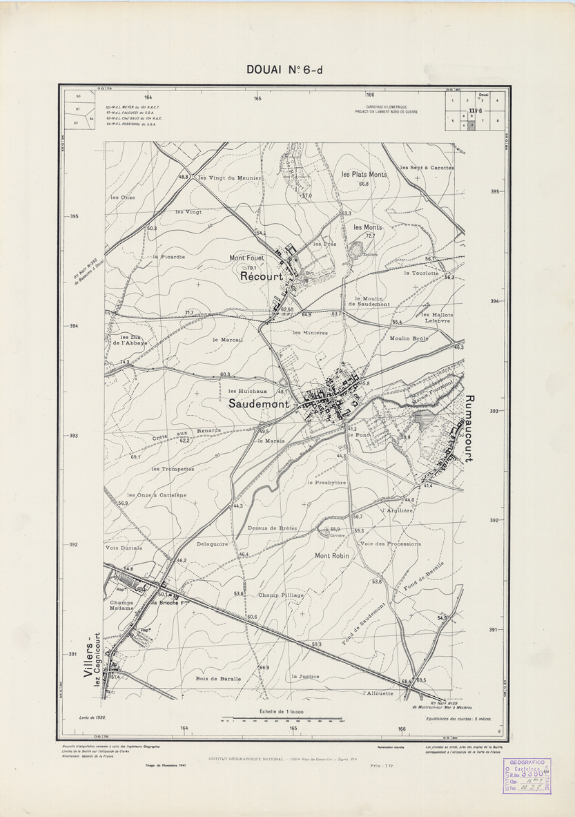 (N:21127) PLANS DIRECTEURS - DOUAI N6d (B0017607) Carte e stampe antiche: riproduzione a colori su carta (formato A1)