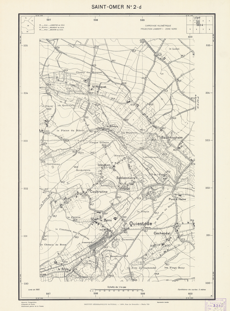 (N:21141) PLANS DIRECTEURS - SAINT- OMER N2d (B0017621) Carte e stampe antiche: riproduzione a colori su carta (formato A1)