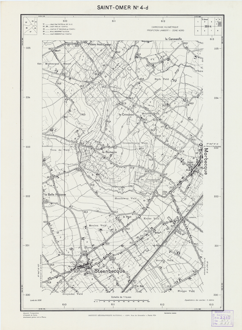 (N:21145) PLANS DIRECTEURS - SAINT- OMER N4d (B0017625) Carte e stampe antiche: riproduzione a colori su carta (formato A1)