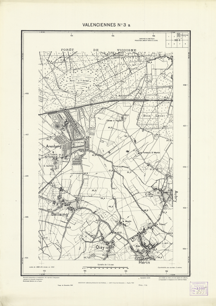 (N:21152) PLANS DIRECTEURS - VALENCIENNES N3a (B0017632) Carte e stampe antiche: riproduzione a colori su carta (formato A1)