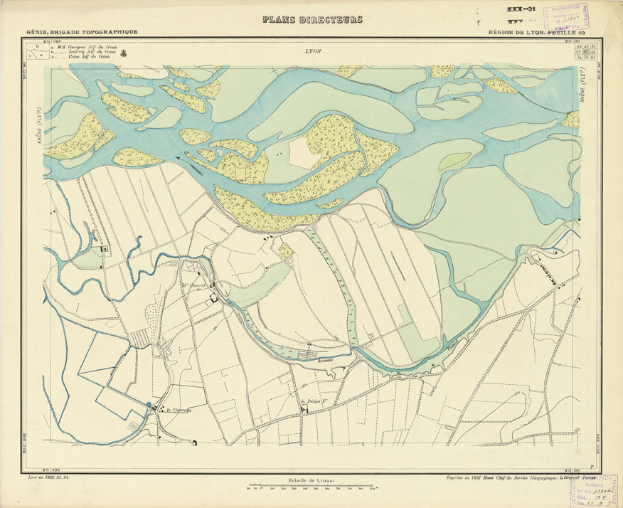 (N:21184) PLANS DIRECTEURS - REGION DE LYON FEUILLE 60 (B0017664) Carte e stampe antiche: riproduzione a colori su carta (formato A1)