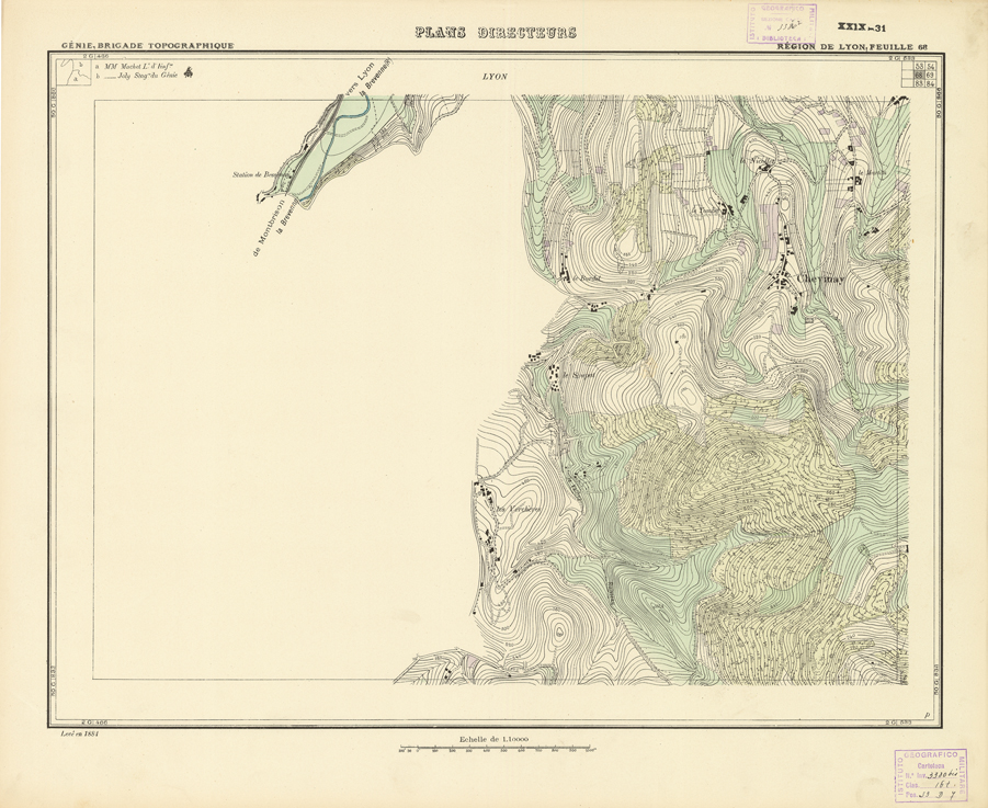 (N:21185) PLANS DIRECTEURS - REGION DE LYON FEUILLE 68 (B0017665) Carte e stampe antiche: riproduzione a colori su carta (formato A1)