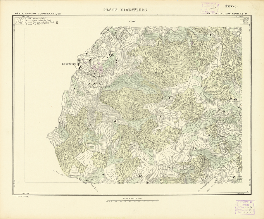 (N:21193) PLANS DIRECTEURS - REGION DE LYON FEUILLE 83 (B0017673) Carte e stampe antiche: riproduzione a colori su carta (formato A1)