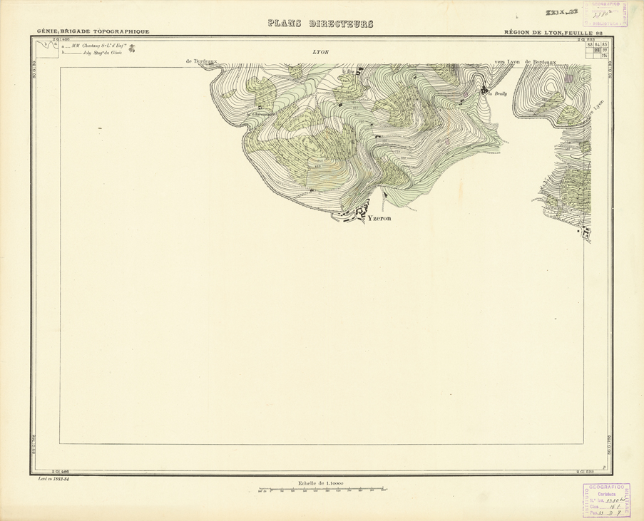 (N:21201) PLANS DIRECTEURS - REGION DE LYON FEUILLE 98 (B0017681) Carte e stampe antiche: riproduzione a colori su carta (formato A1)