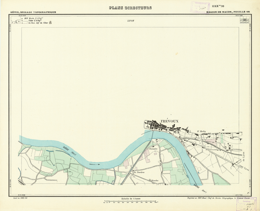 (N:21241) PLANS DIRECTEURS - REGION DE MACON FEUILLE 431 (B0017721) Carte e stampe antiche: riproduzione a colori su carta (formato A1)