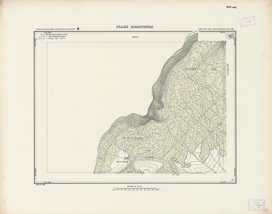 (N:21258) PLANS DIRECTEURS - REGION DE DIJON FEUILLE 162 (B0017738) Carte e stampe antiche: riproduzione a colori su carta (formato A1)