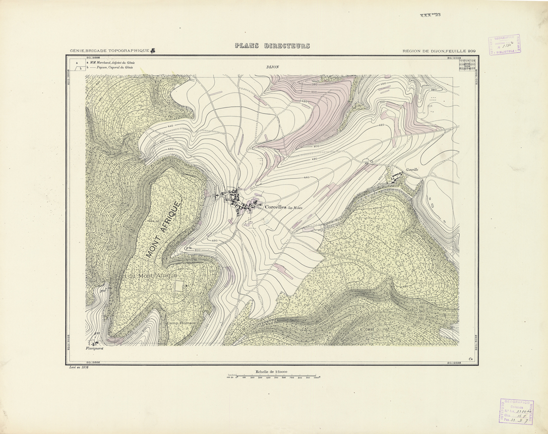 (N:21272) PLANS DIRECTEURS - REGION DE DIJON FEUILLE 209 (B0017752) Carte e stampe antiche: riproduzione a colori su carta (formato A1)