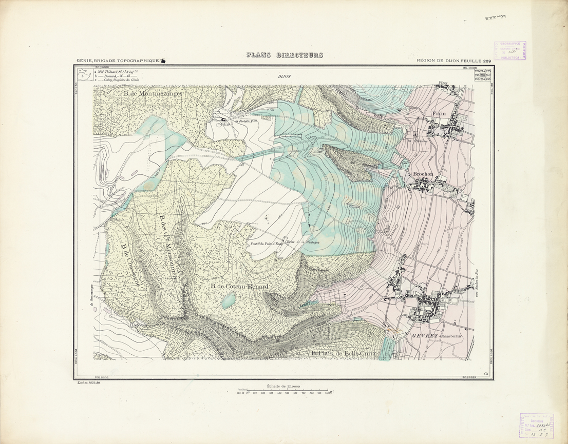 (N:21280) PLANS DIRECTEURS - REGION DE DIJON FEUILLE 239 (B0017760) Carte e stampe antiche: riproduzione a colori su carta (formato A1)