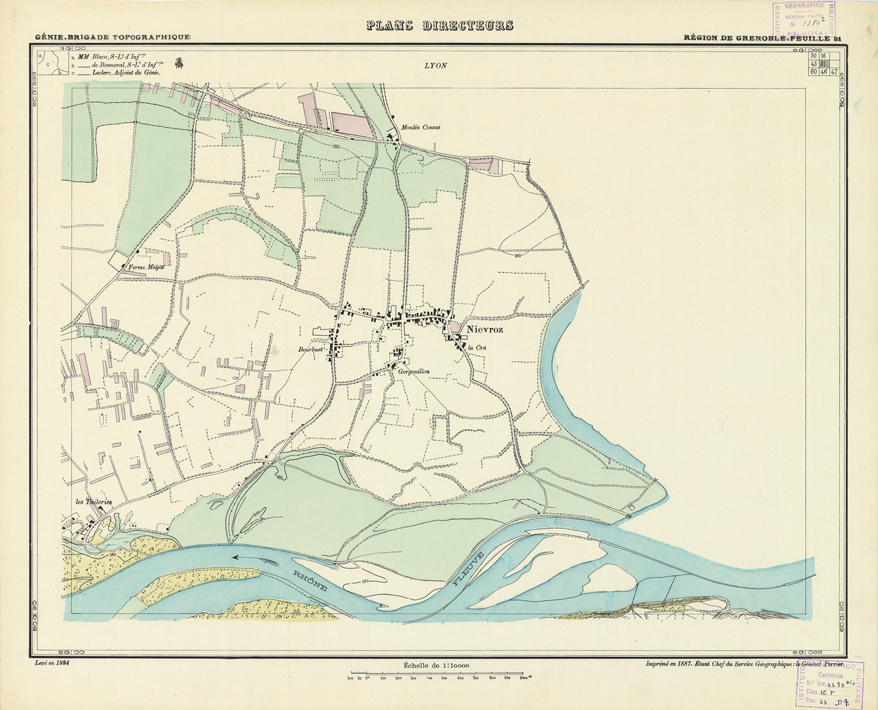 (N:21289) PLANS DIRECTEURS - REGION DE GRENOBLE FEUILLE 31 (B0017769) Carte e stampe antiche: riproduzione a colori su carta (formato A1)