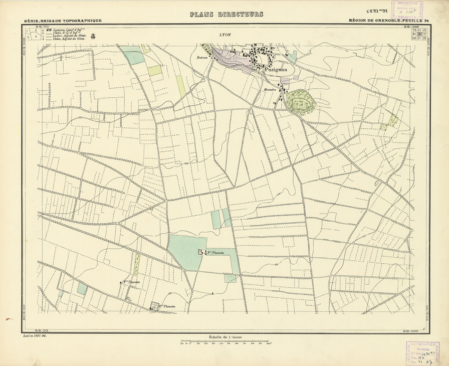 (N:21296) PLANS DIRECTEURS - REGION DE GRENOBLE FEUILLE 76 (B0017776) Carte e stampe antiche: riproduzione a colori su carta (formato A1)