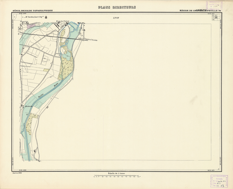 (N:21298) PLANS DIRECTEURS - REGION DE GRENOBLE FEUILLE 78 (B0017778) Carte e stampe antiche: riproduzione a colori su carta (formato A1)