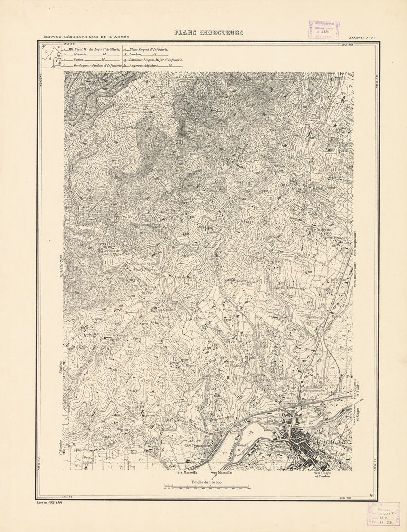 (N:21338) PLANS DIRECTEURS - XXXII 45 N2d (B0017820) Carte e stampe antiche: riproduzione a colori su carta (formato A1)