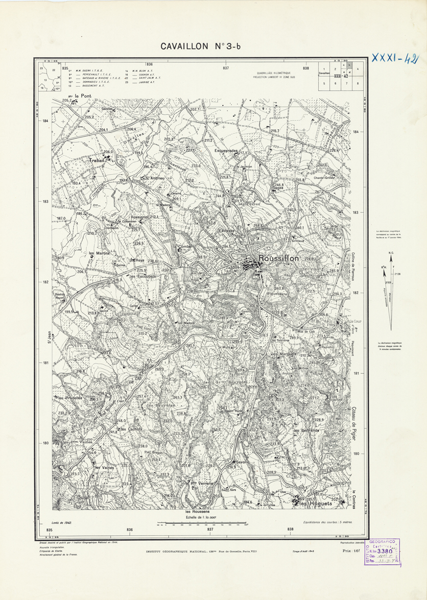 (N:21393) PLANS DIRECTEURS - CAVAILLON N3b (B0017875) Carte e stampe antiche: riproduzione a colori su carta (formato A1)