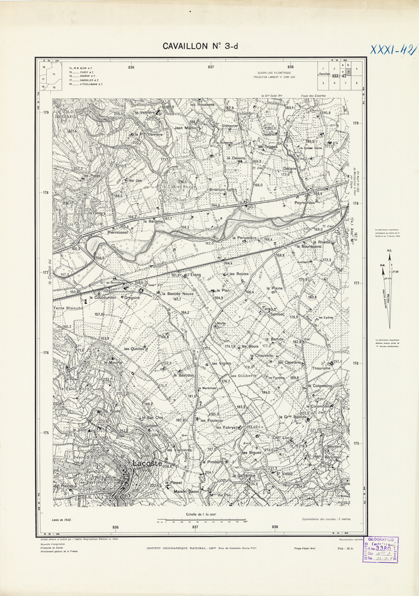 (N:21395) PLANS DIRECTEURS - CAVAILLON N3d (B0017877) Carte e stampe antiche: riproduzione a colori su carta (formato A1)