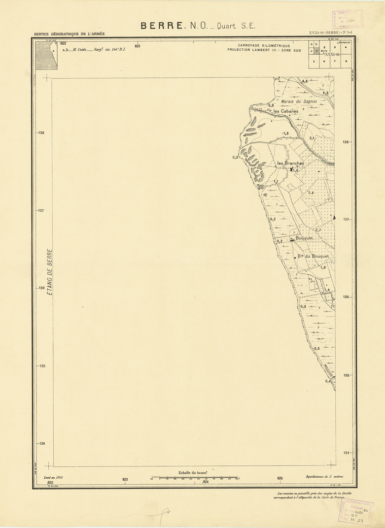 (N:21398) PLANS DIRECTEURS - BERRE XXXI 44 N1d (B0017880) Carte e stampe antiche: riproduzione a colori su carta (formato A1)
