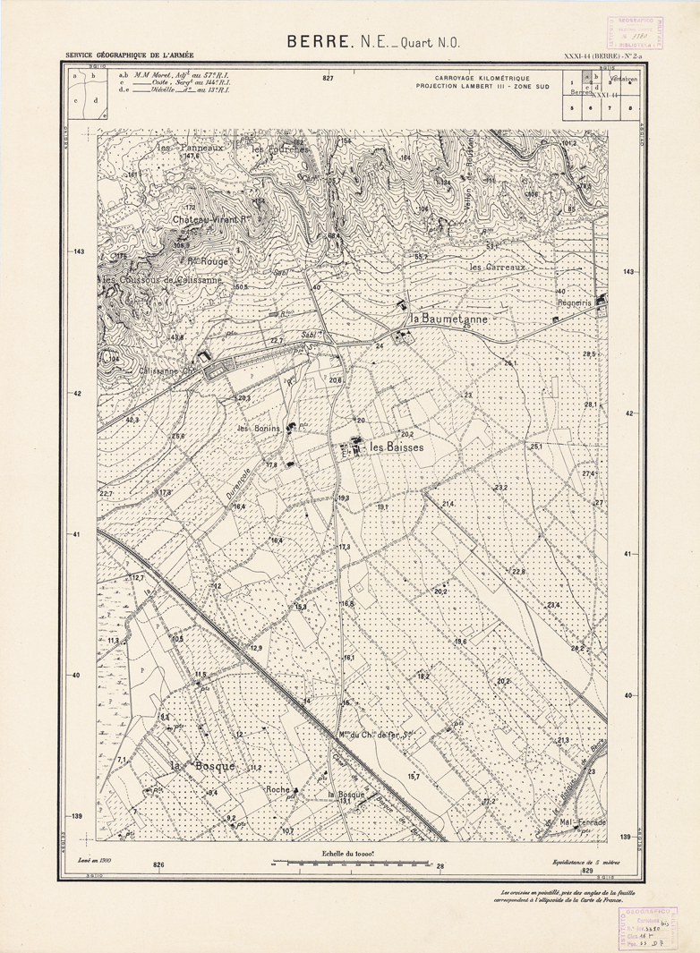(N:21399) PLANS DIRECTEURS - BERRE XXXI 44 N2a (B0017881) Carte e stampe antiche: riproduzione a colori su carta (formato A1)