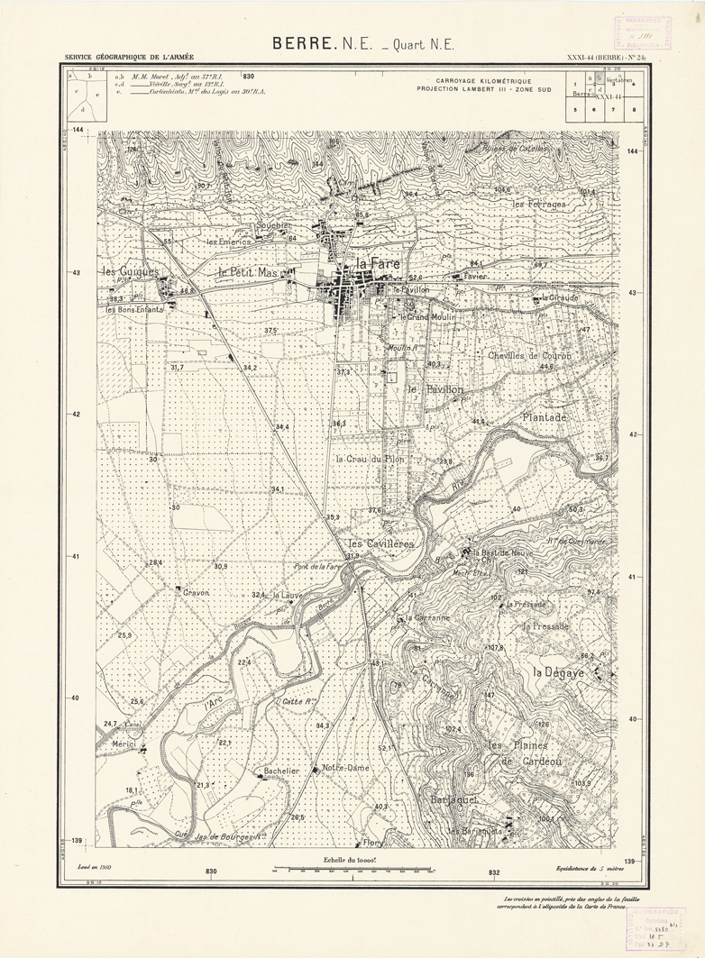 (N:21400) PLANS DIRECTEURS - BERRE XXXI 44 N2b (B0017882) Carte e stampe antiche: riproduzione a colori su carta (formato A1)