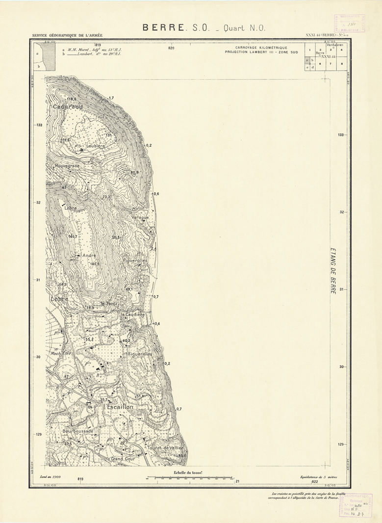 (N:21403) PLANS DIRECTEURS - BERRE XXXI 44 N5a (B0017885) Carte e stampe antiche: riproduzione a colori su carta (formato A1)