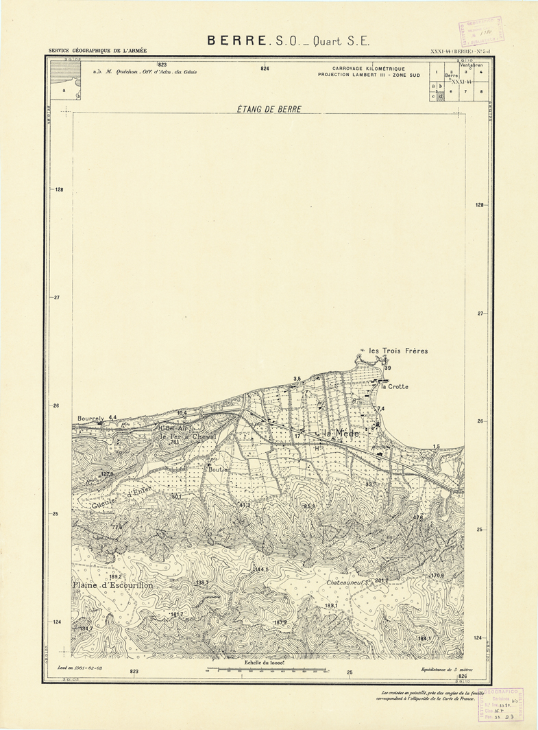 (N:21405) PLANS DIRECTEURS - BERRE XXXI 44 N5d (B0017887) Carte e stampe antiche: riproduzione a colori su carta (formato A1)