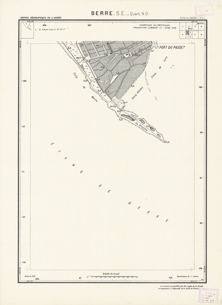 (N:21406) PLANS DIRECTEURS - BERRE XXXI 44 N6a (B0017888) Carte e stampe antiche: riproduzione a colori su carta (formato A1)