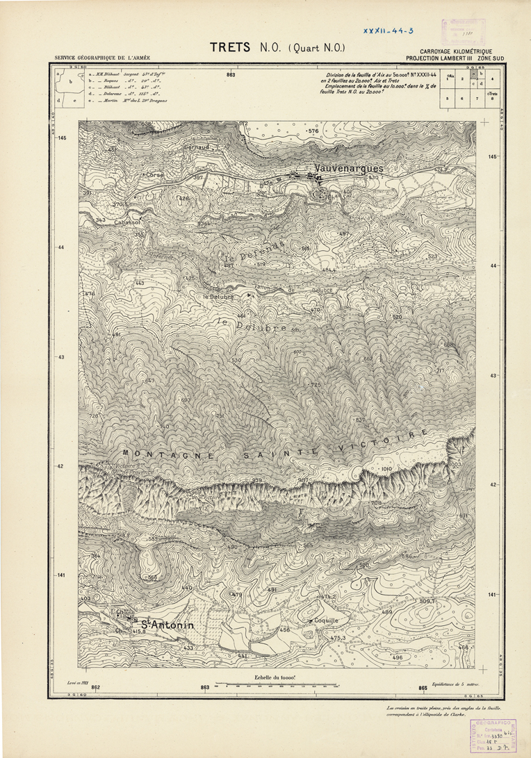 (N:21432) PLANS DIRECTEURS - TRETS N.O. 3a (B0017924) Carte e stampe antiche: riproduzione a colori su carta (formato A1)