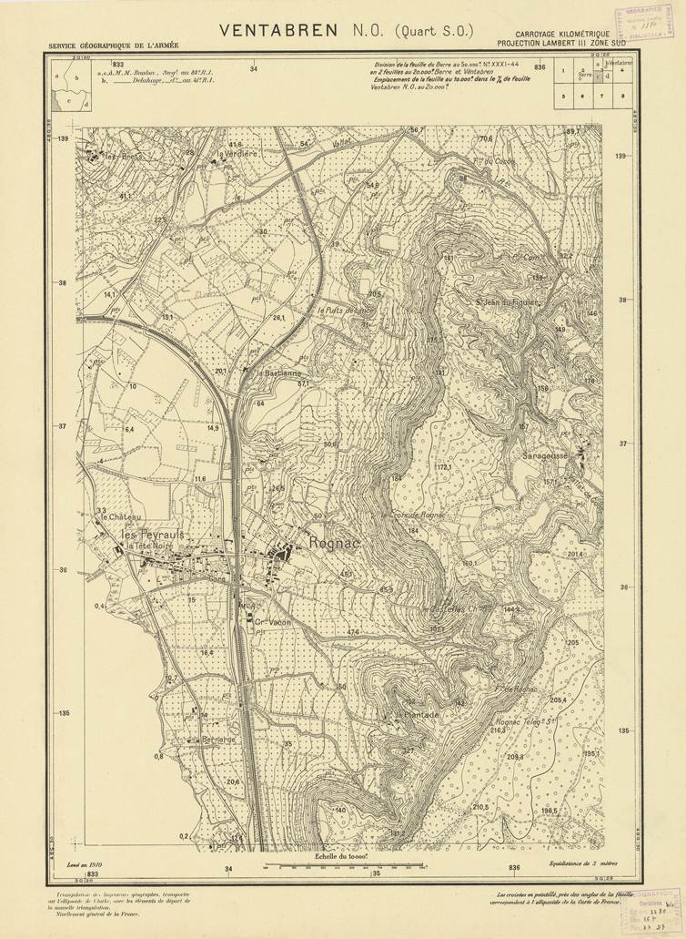 (N:21451) PLANS DIRECTEURS - VENTABREN N.O. 3c (B0017943) Carte e stampe antiche: riproduzione a colori su carta (formato A1)