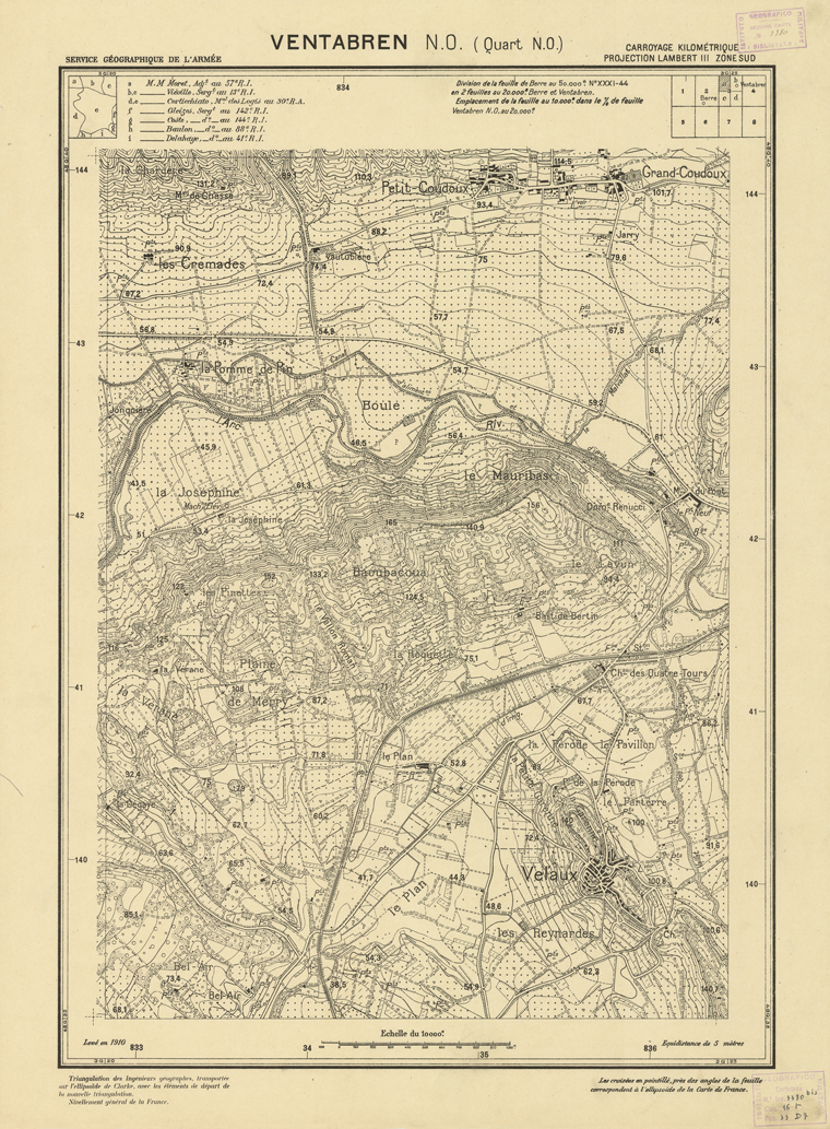 (N:21452) PLANS DIRECTEURS - VENTABREN N.O. 3a (B0017944) Carte e stampe antiche: riproduzione a colori su carta (formato A1)